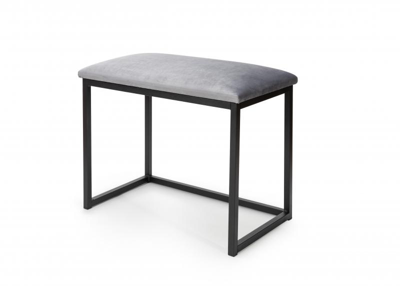 Ławka Szafka Metalowa Tapicerowana Welurowe Siedzisko Wielekolorów 60 cm